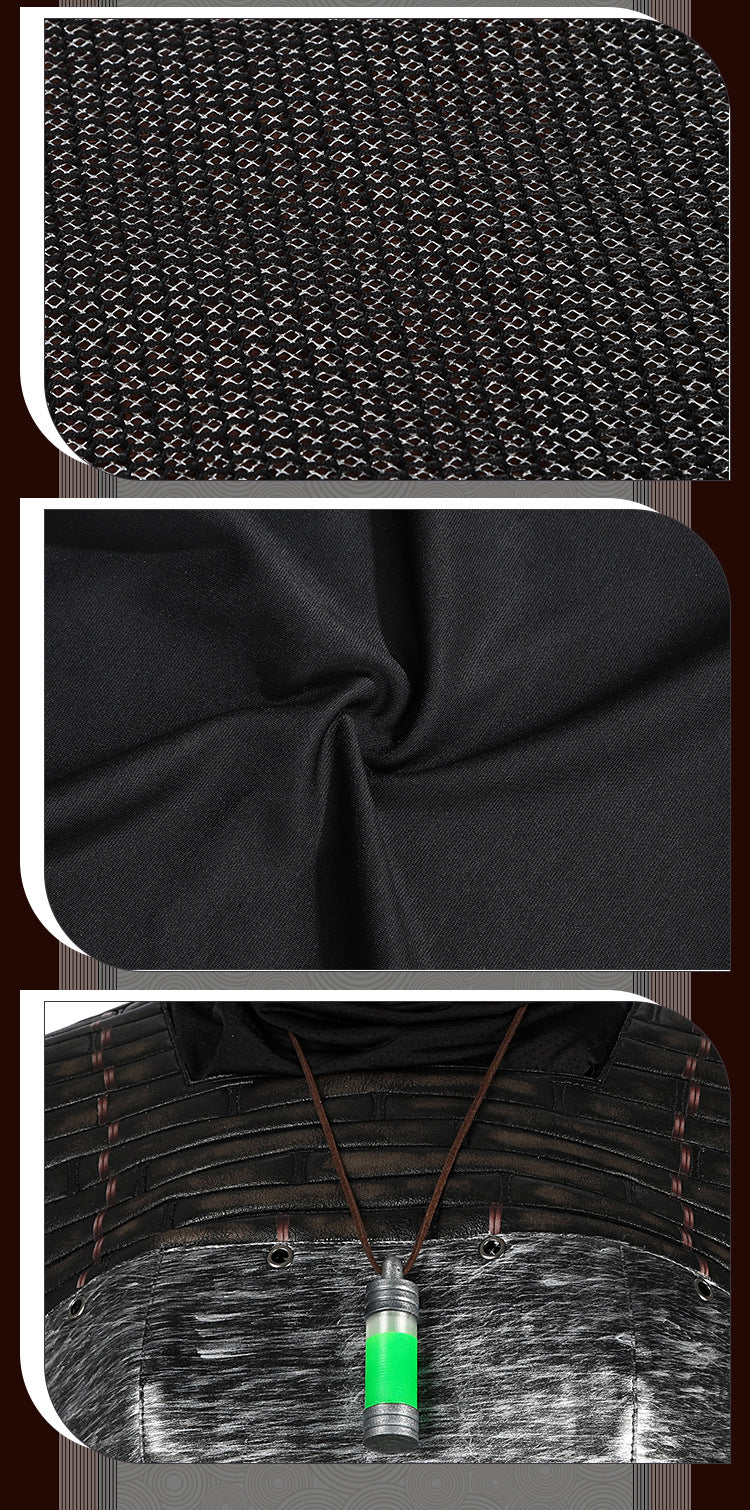 Futuristic Padawan White Robe Costume - Colorful Sash Belt Hooded Ensemble | Sci-Fi Academy Style