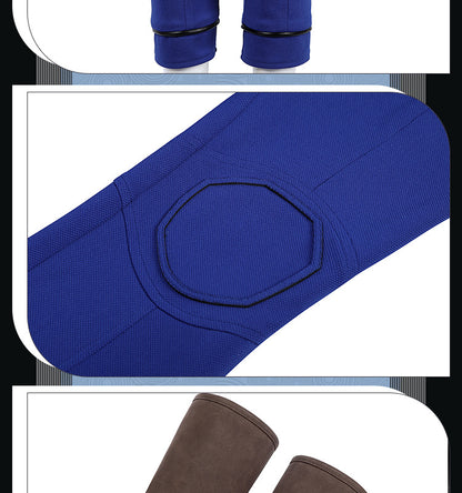 Blue & Yellow Vault Dweller Onesie - Tight Female Jumpsuit Cosplay Set | Post-Apoc Bodysuit + Gauntlets