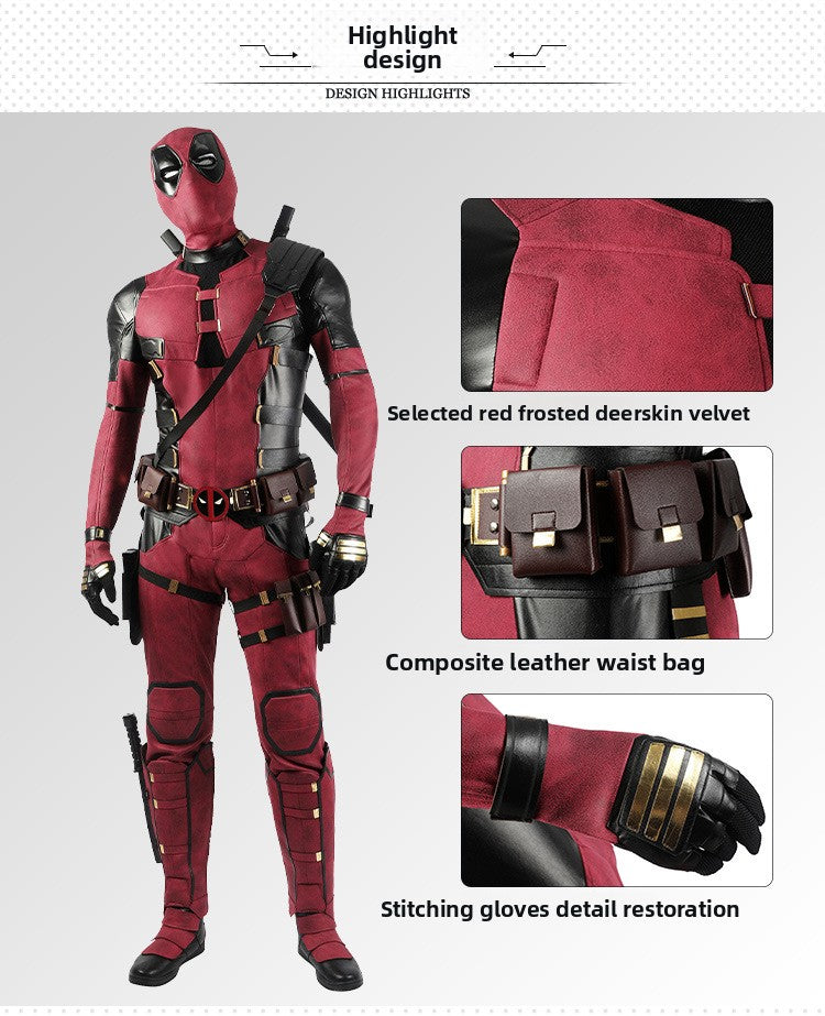 Mercenary Hero Cosplay Costume – Wade Bodysuit and Accessories Set