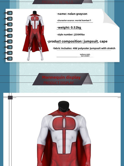 Ultimate Fighter Cosplay Costume – Nolan Grayson Bodysuit Game-Inspired Outfit