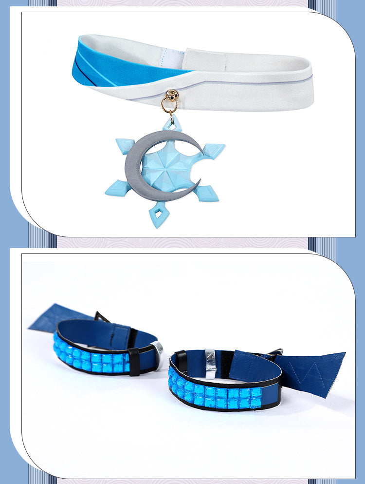 Frost Moon Sorceress Cosplay Costume – Fantasy Ice-Themed Outfit for Women