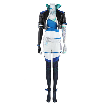 Frost Moon Sorceress Cosplay Costume – Fantasy Ice-Themed Outfit for Women