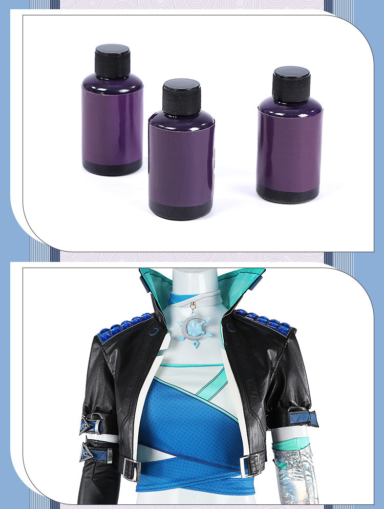 Frost Moon Sorceress Cosplay Costume – Fantasy Ice-Themed Outfit for Women