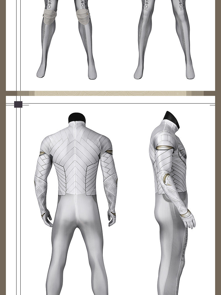 Lunar Hero Cosplay Costume – Bodysuit with Cape for Men