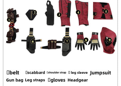 Mercenary Hero Cosplay Costume – Wade Bodysuit and Accessories Set