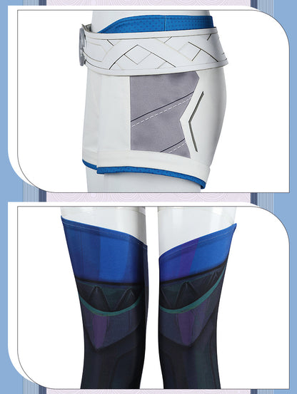 Frost Moon Sorceress Cosplay Costume – Fantasy Ice-Themed Outfit for Women