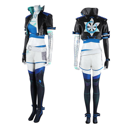 Frost Moon Sorceress Cosplay Costume – Fantasy Ice-Themed Outfit for Women