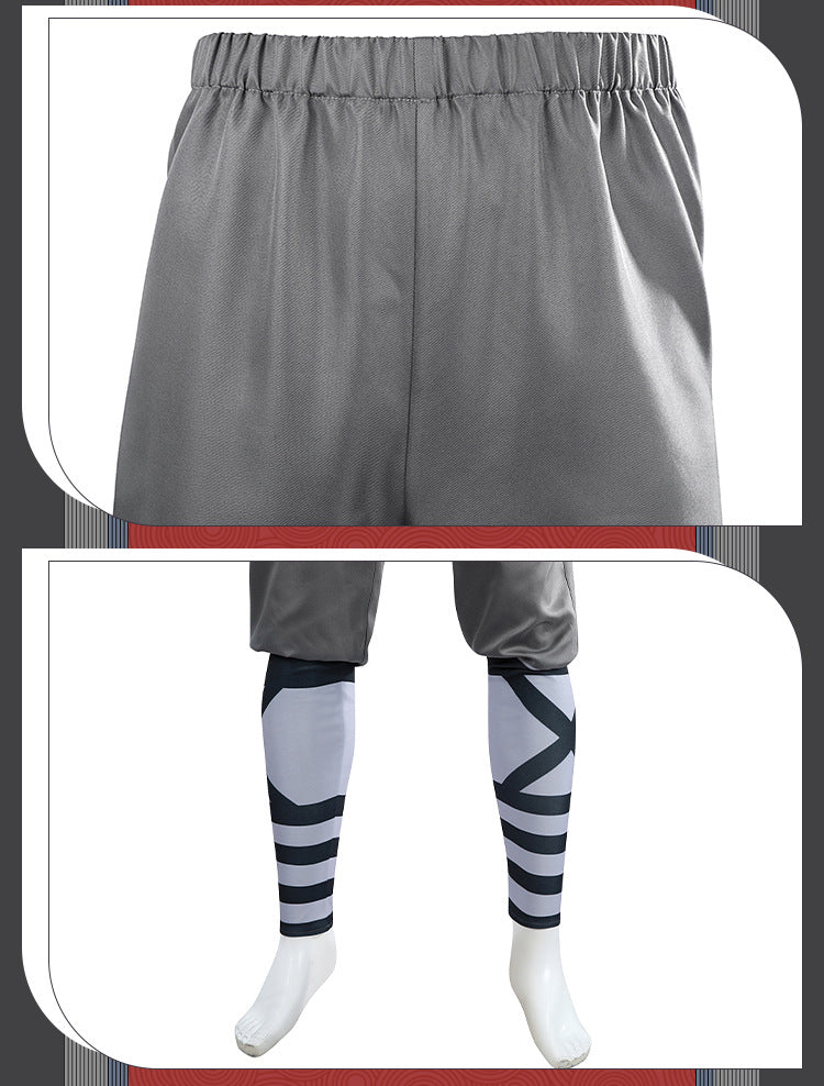 Eastern Warrior Red Black Robes with Conical Hat - Full Cosplay Suit Male | Staff Accessories Halloween Performance