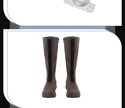 Blue & Yellow Vault Dweller Onesie - Tight Female Jumpsuit Cosplay Set | Post-Apoc Bodysuit + Gauntlets