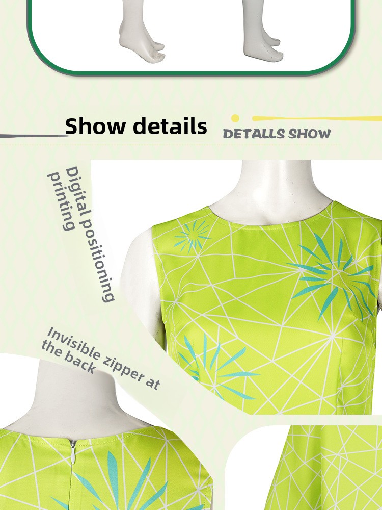 Joyful Spirit Cosplay Dress & Mask Set – Colorful Fantasy Outfit for Adults