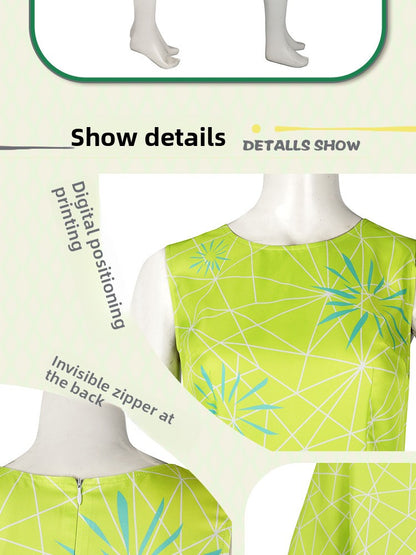 Joyful Spirit Cosplay Dress & Mask Set – Colorful Fantasy Outfit for Adults