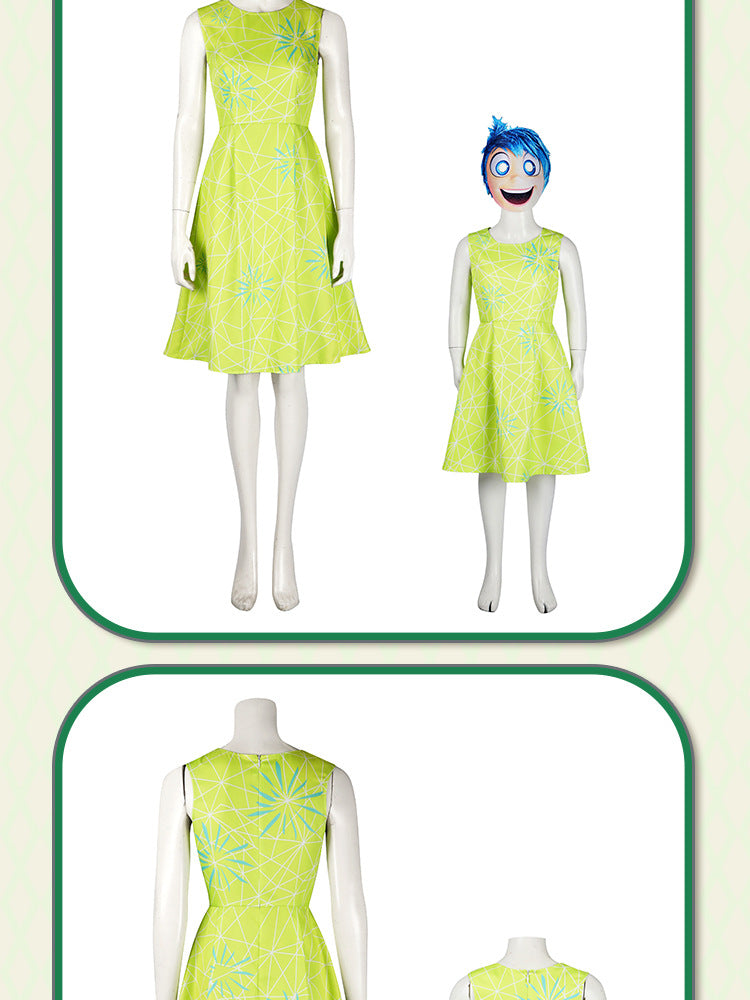 Joyful Spirit Cosplay Dress & Mask Set – Colorful Fantasy Outfit for Adults