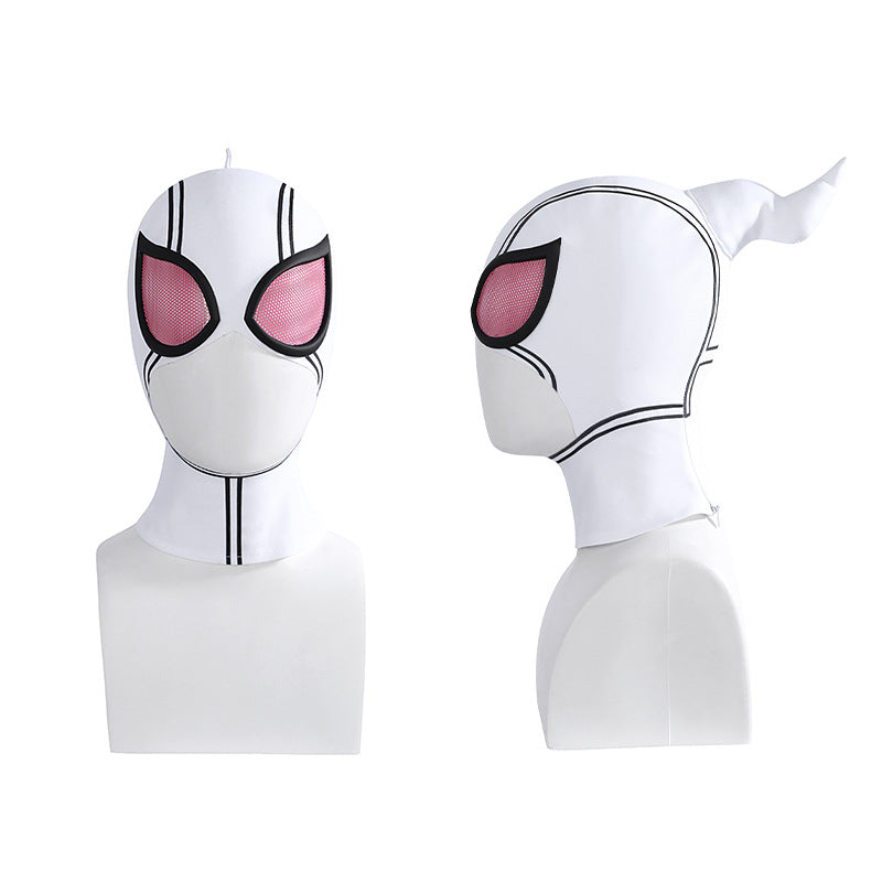 Pink Tactical Suit with White Accents & Black Details - Full Female Cosplay Ensemble Mask Holsters Belt