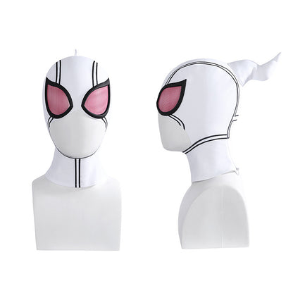 Pink Tactical Suit with White Accents & Black Details - Full Female Cosplay Ensemble Mask Holsters Belt