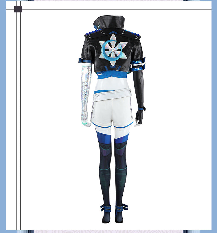 Frost Moon Sorceress Cosplay Costume – Fantasy Ice-Themed Outfit for Women