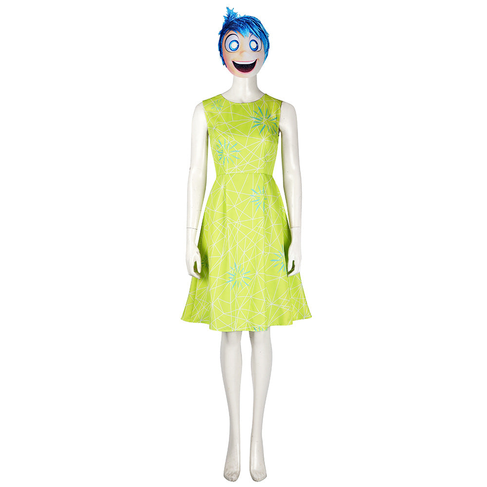 Joyful Spirit Cosplay Dress & Mask Set – Colorful Fantasy Outfit for Adults