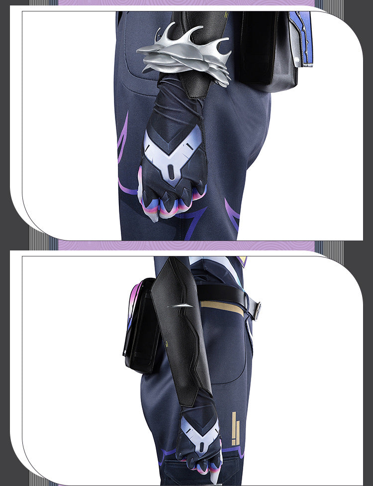 Metallic Thorn Sentinel Cosplay Set - Green Black Futuristic Armor Outfit Male/Female