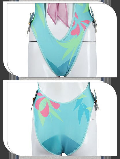Aqua Wing Sorceress Cosplay Swimsuit – Fantasy Butterfly-Themed Outfit for Women