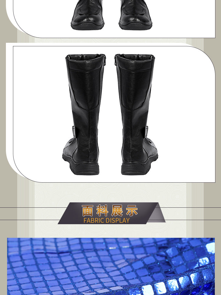 Post-Apocalyptic Red Leather Jacket & Vest Ensemble - Female Combat Armor Cosplay Set | Holsters Gloves