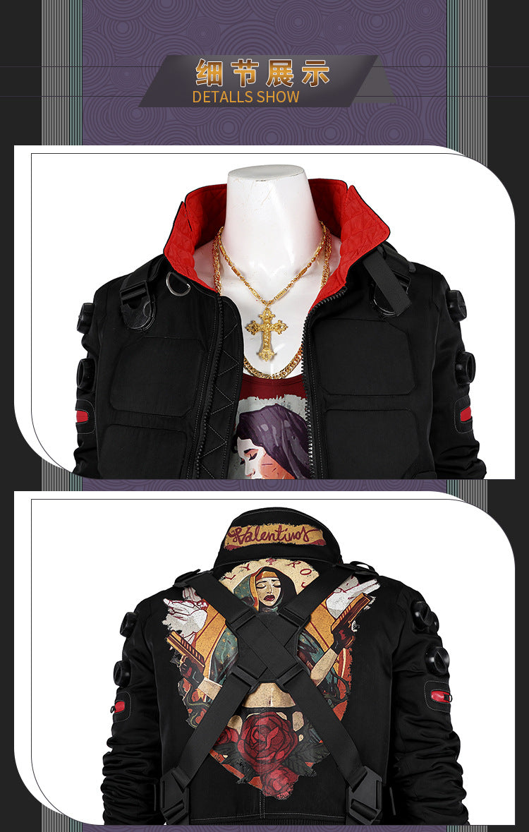 Bold Yellow Street Samurai Jacket Cosplay - Black Pants Belt Full Ensemble Male Cyberpunk Style