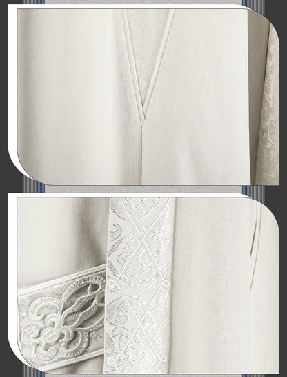 Epic White Flowing Wizard Robe with Hood - Cinematic Fantasy Mage Cosplay Set for Men