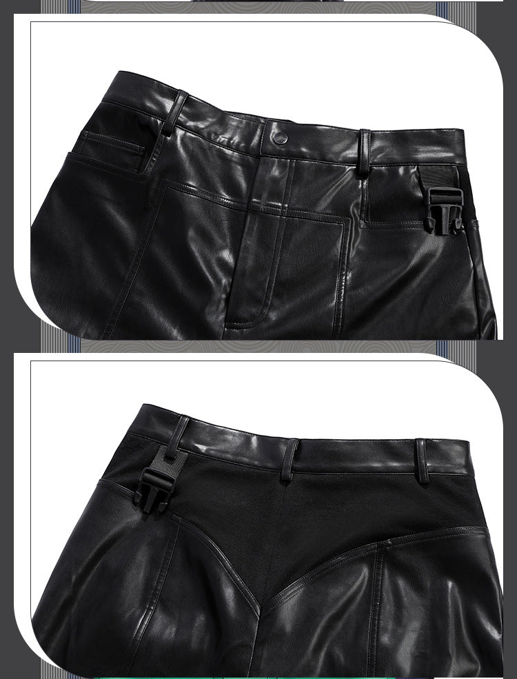 Dark Daywalker Black Jumpsuit with Silver Details - Sword Harness Cosplay Costume Men Leather Look