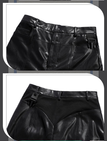 Dark Daywalker Black Jumpsuit with Silver Details - Sword Harness Cosplay Costume Men Leather Look