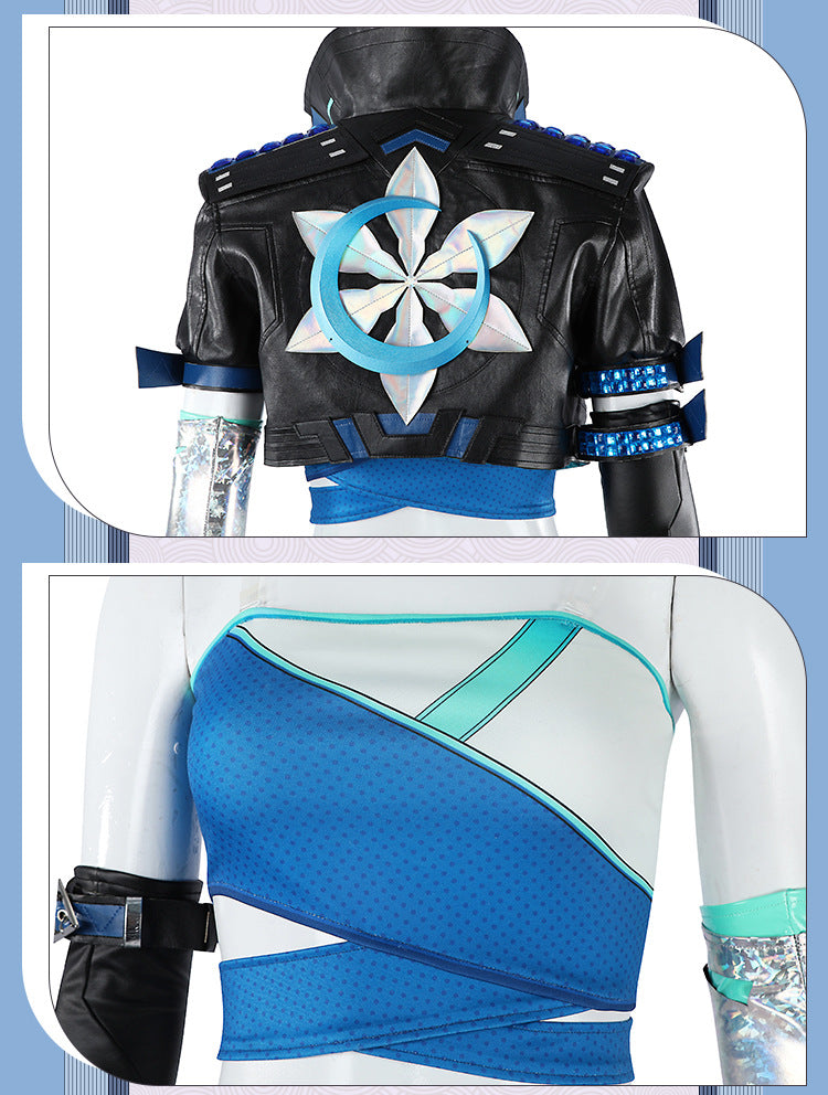 Frost Moon Sorceress Cosplay Costume – Fantasy Ice-Themed Outfit for Women