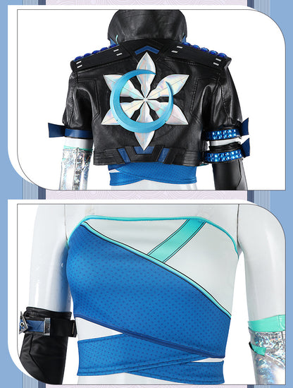 Frost Moon Sorceress Cosplay Costume – Fantasy Ice-Themed Outfit for Women