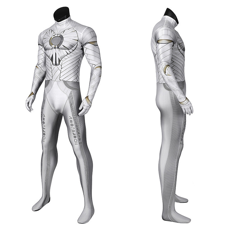 Lunar Hero Cosplay Costume – Bodysuit with Cape for Men