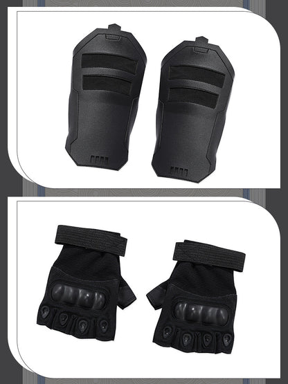 Dark Daywalker Black Jumpsuit with Silver Details - Sword Harness Cosplay Costume Men Leather Look