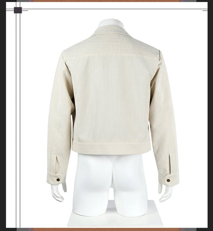 Retro Blue Uniform Jacket with Collar & Patches - Full Cosplay Set Kids/Adult Sci-Fi Academy Style