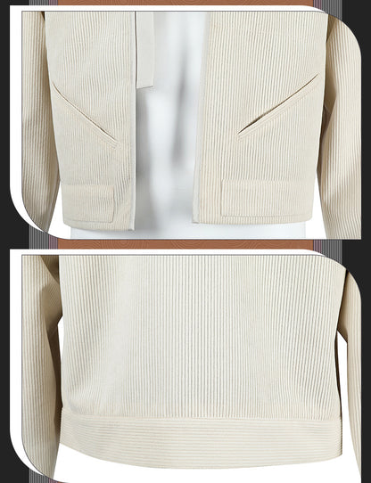 Retro Blue Uniform Jacket with Collar & Patches - Full Cosplay Set Kids/Adult Sci-Fi Academy Style