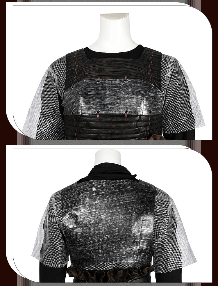 Futuristic Padawan White Robe Costume - Colorful Sash Belt Hooded Ensemble | Sci-Fi Academy Style