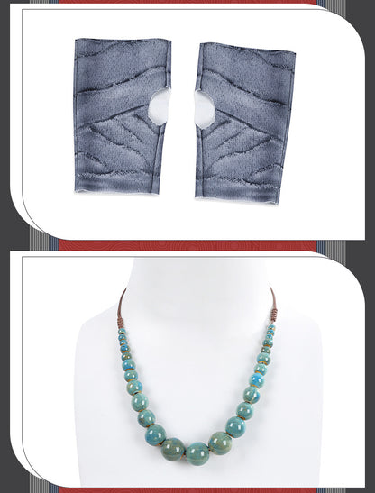 Eastern Warrior Red Black Robes with Conical Hat - Full Cosplay Suit Male | Staff Accessories Halloween Performance