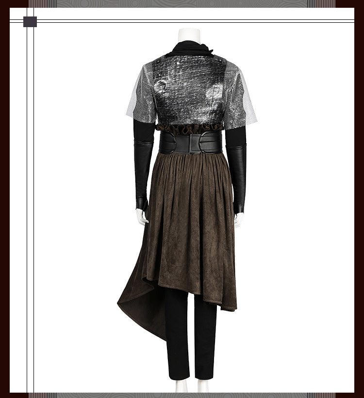 Futuristic Padawan White Robe Costume - Colorful Sash Belt Hooded Ensemble | Sci-Fi Academy Style