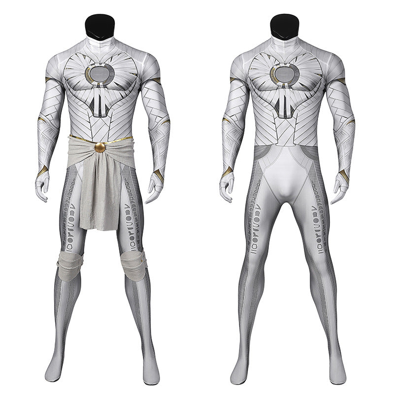 Lunar Hero Cosplay Costume – Bodysuit with Cape for Men