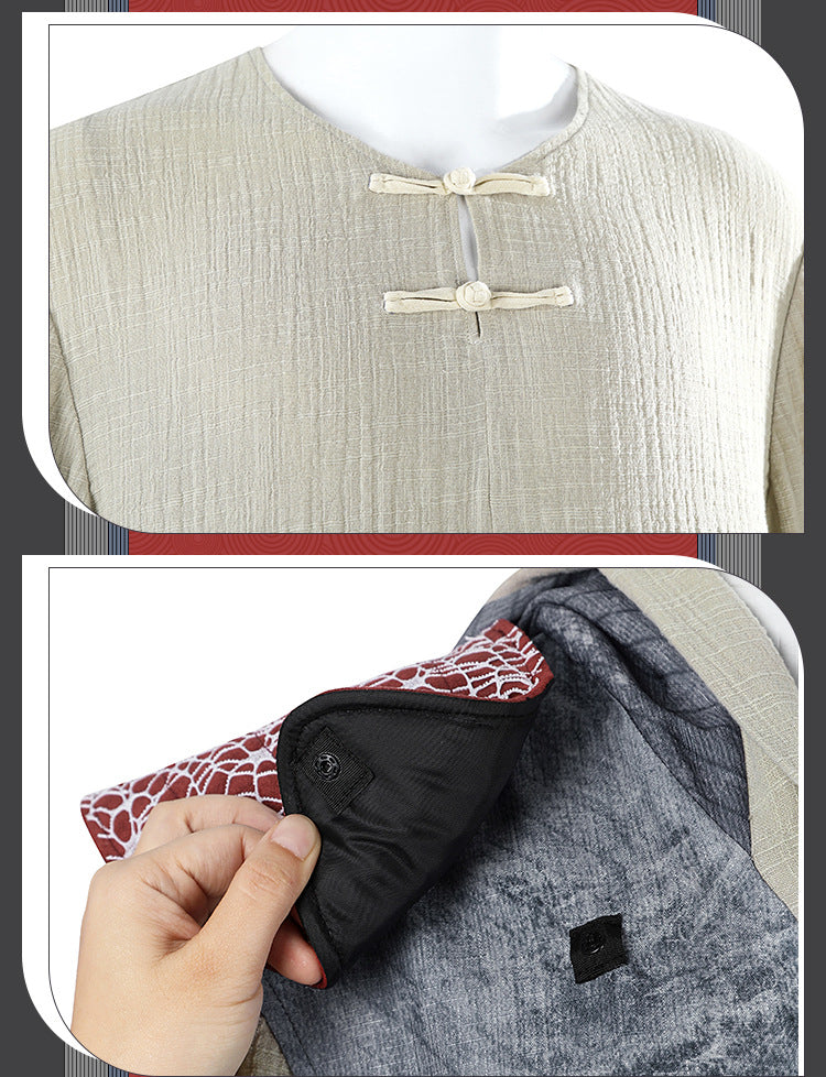 Eastern Warrior Red Black Robes with Conical Hat - Full Cosplay Suit Male | Staff Accessories Halloween Performance