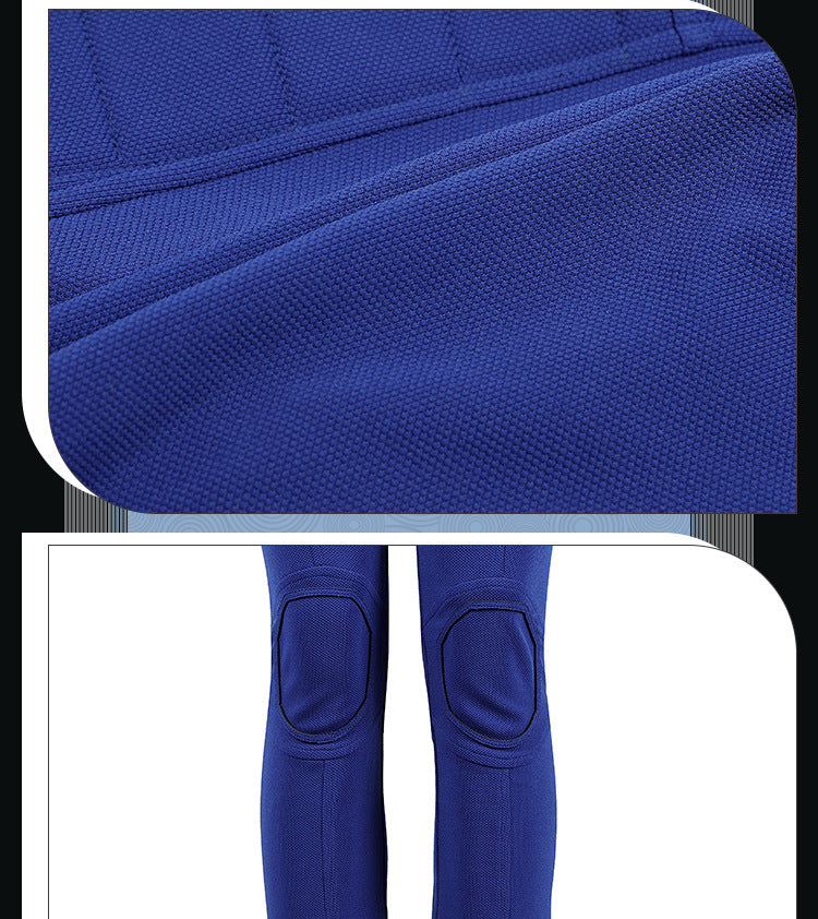 Blue & Yellow Vault Dweller Onesie - Tight Female Jumpsuit Cosplay Set | Post-Apoc Bodysuit + Gauntlets