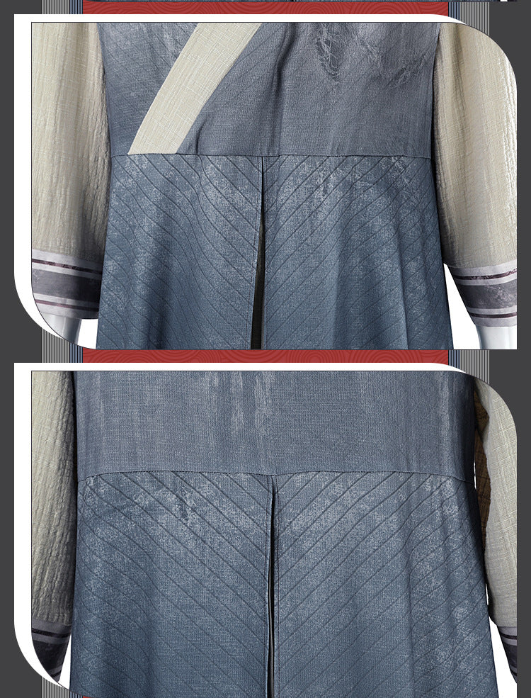 Eastern Warrior Red Black Robes with Conical Hat - Full Cosplay Suit Male | Staff Accessories Halloween Performance