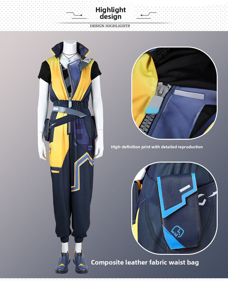 Prismatic Energy Cosplay Costume – Futuristic Fantasy Performance Outfit Set
