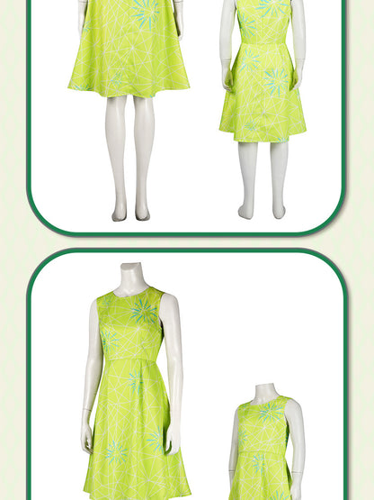 Joyful Spirit Cosplay Dress & Mask Set – Colorful Fantasy Outfit for Adults