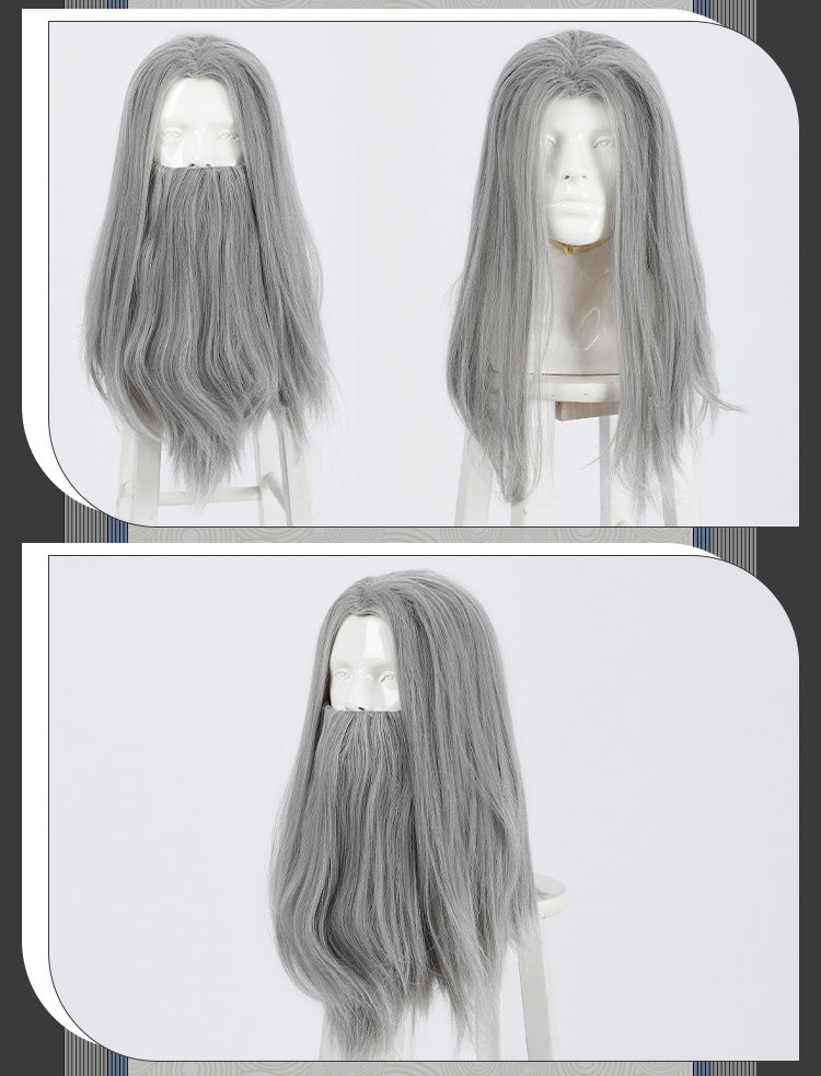 Epic White Flowing Wizard Robe with Hood - Cinematic Fantasy Mage Cosplay Set for Men