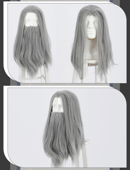 Epic White Flowing Wizard Robe with Hood - Cinematic Fantasy Mage Cosplay Set for Men