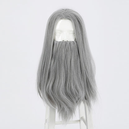 Epic White Flowing Wizard Robe with Hood - Cinematic Fantasy Mage Cosplay Set for Men