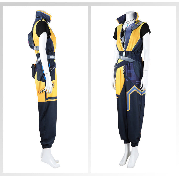 Prismatic Energy Cosplay Costume – Futuristic Fantasy Performance Outfit Set