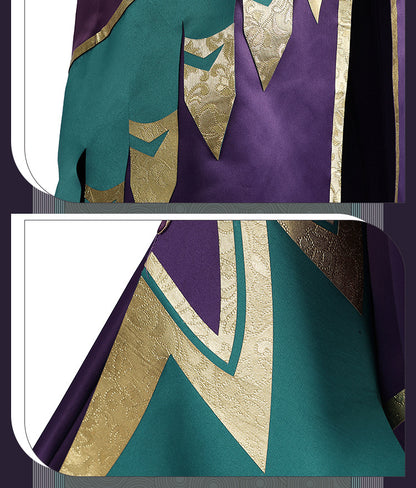 Elegant Black Purple Witch Dress with Wings & Tiara - Full Female Cosplay Ensemble | Gothic Fantasy Style