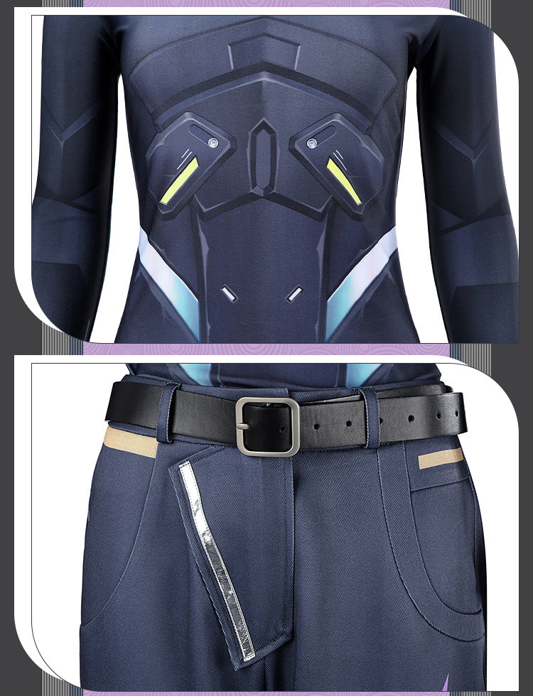 Metallic Thorn Sentinel Cosplay Set - Green Black Futuristic Armor Outfit Male/Female