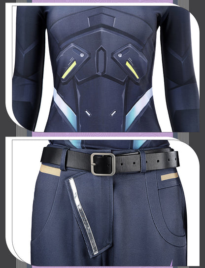 Metallic Thorn Sentinel Cosplay Set - Green Black Futuristic Armor Outfit Male/Female