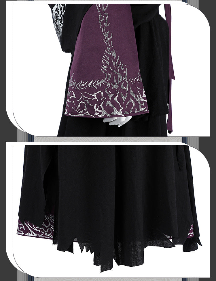 Twilight Hermit Cosplay Costume – Dark Fantasy Cloak & Hat Set for Halloween